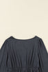 Button Up High Waist Long Sleeve Dress